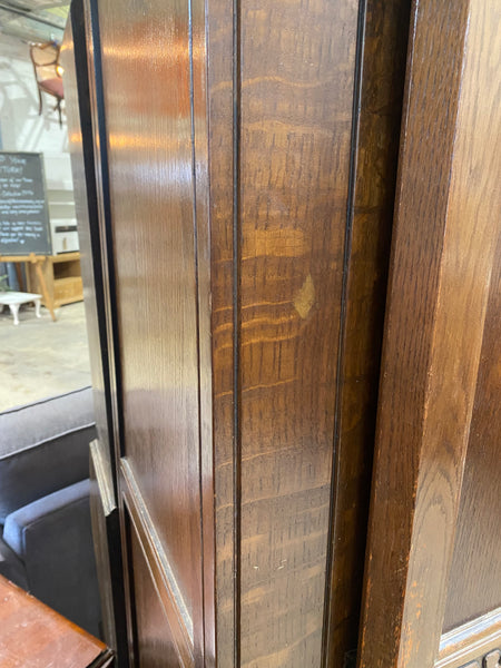 Carved Oak Hall Wardrobe