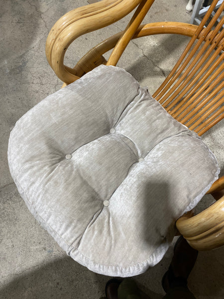 Cane Swivel Rocker Chair