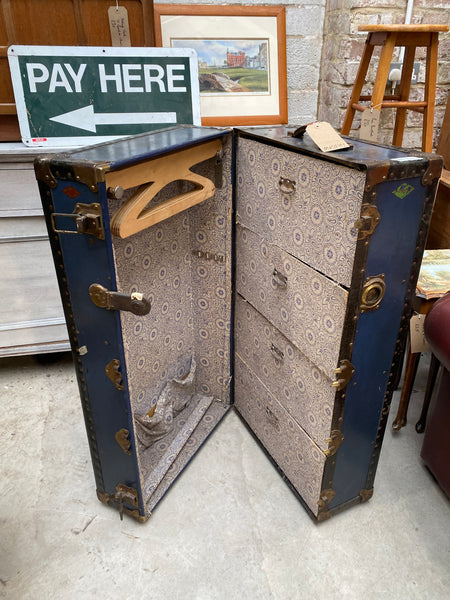 Vintage Wardrobe Steamer Trunk