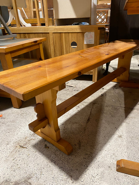 Pine Dining Table & 2 Bench Set