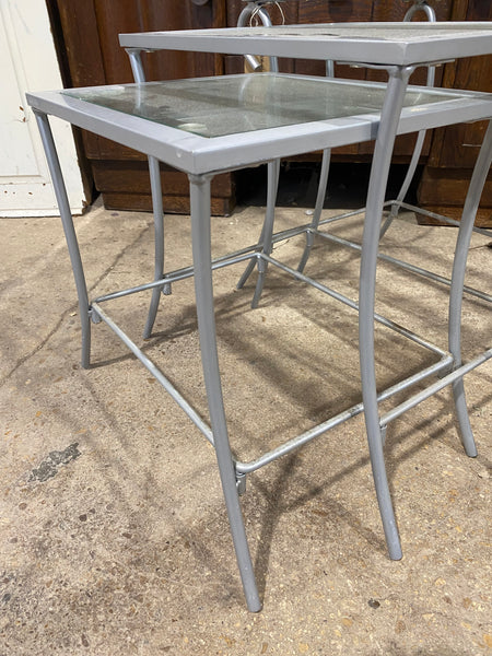 Glass Nest of Three Tables