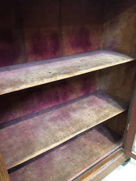 Antique Pier Cabinet with Inlaid & Brass Detailing