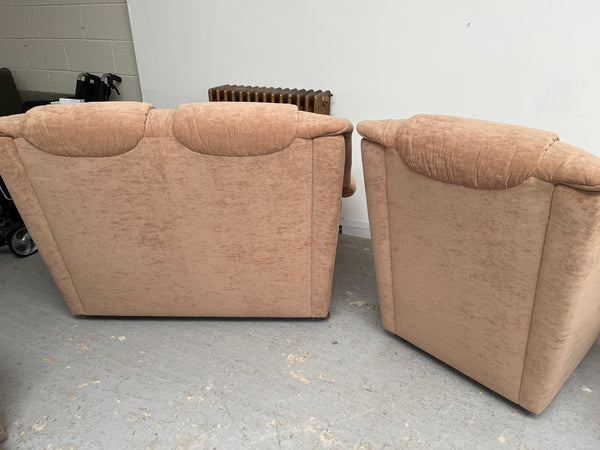 GHC - light brown two seat sofa and matching chair