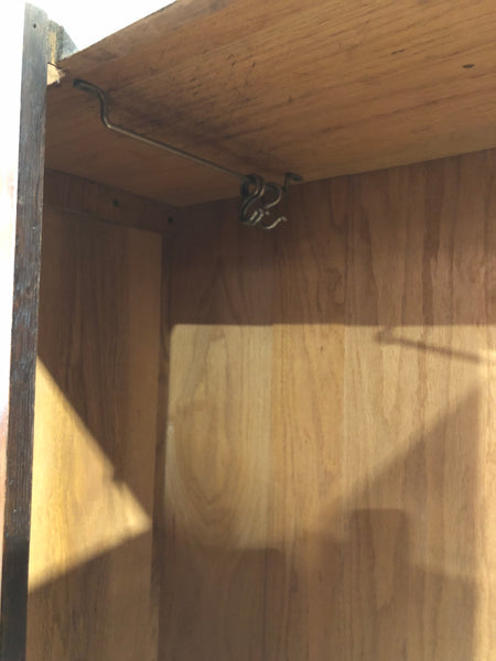 Mahogany Wardrobe with Oval Mirror