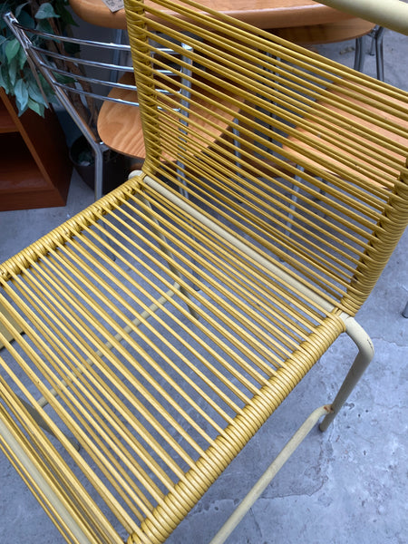 Yellow Metal Outdoor Bistro Set
