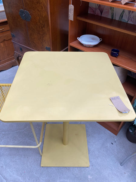 Yellow Metal Outdoor Bistro Set