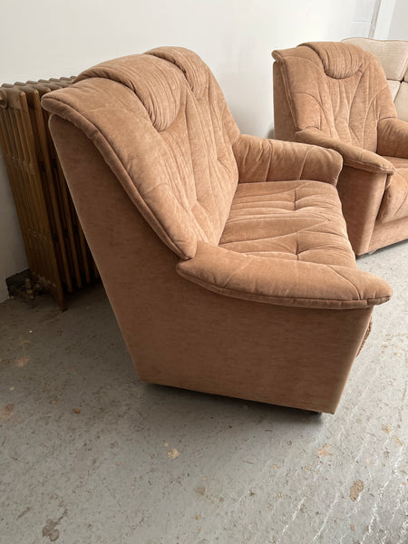 GHC - light brown two seat sofa and matching chair