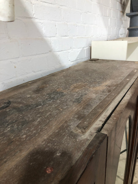 Mahogany Wardrobe with Oval Mirror