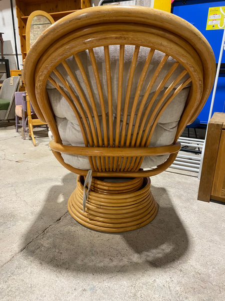 Cane Swivel Rocker Chair