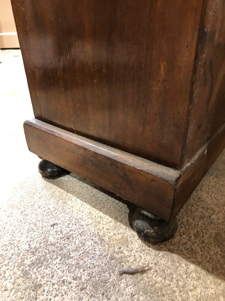 Antique Pier Cabinet with Inlaid & Brass Detailing