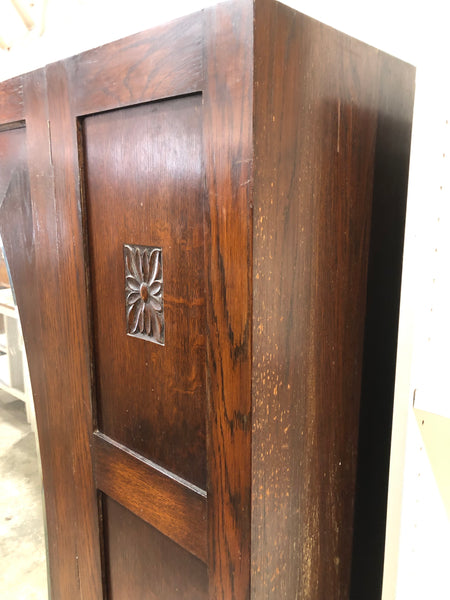 Mahogany Wardrobe with Oval Mirror