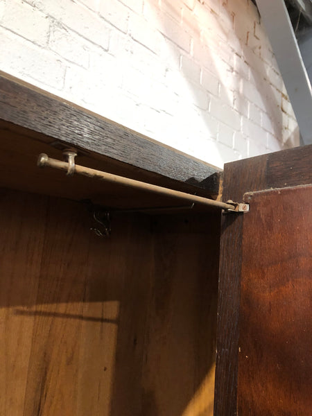 Mahogany Wardrobe with Oval Mirror