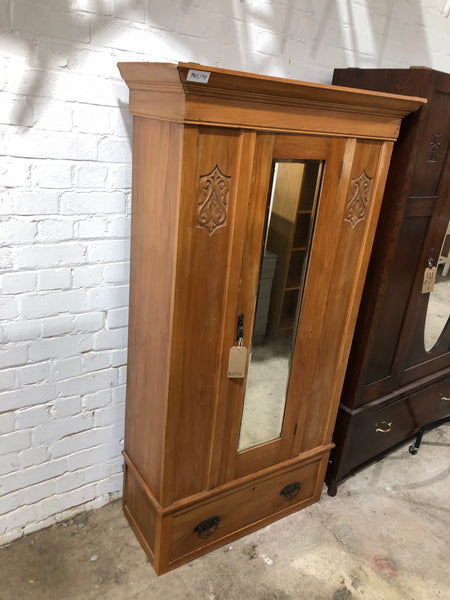 Rustic Pine Single Wardrobe