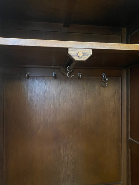 Carved Oak Hall Wardrobe