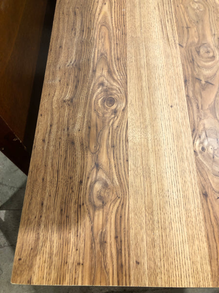 Rectangular Wood Effect Dining Table with Turned Legs