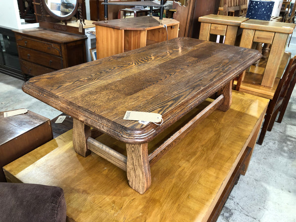 Large Solid Oak Coffee Table