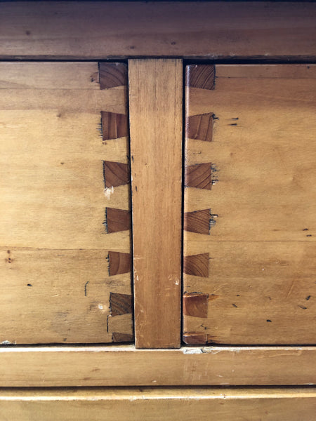 Wooden Chest of Drawers with Decorative Dovetail Joint Detail
