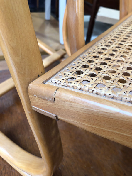 Vintage Cane & Bentwood Rocking Chair
