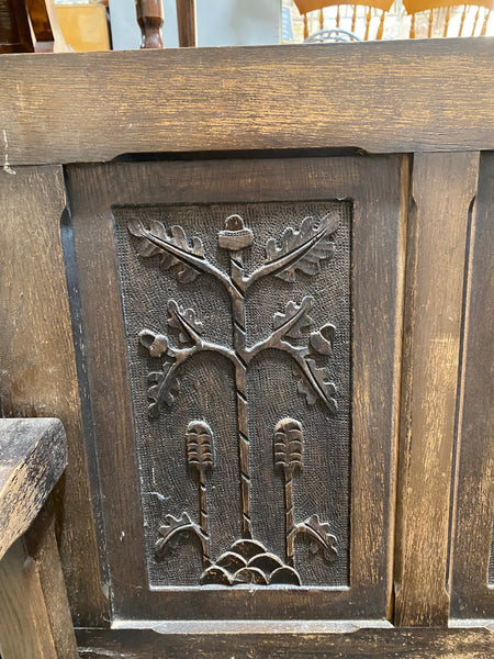 Antique Oak carved Monk’s Bench