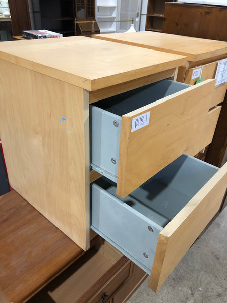 REF - Pair of IKEA Malm Bedside Tables