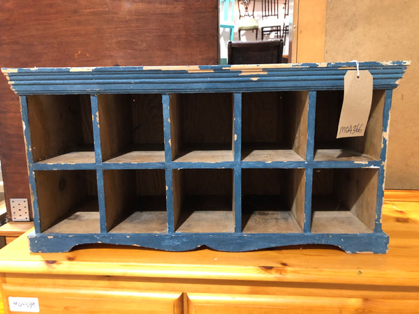 Rustic Painted Storage Shelf