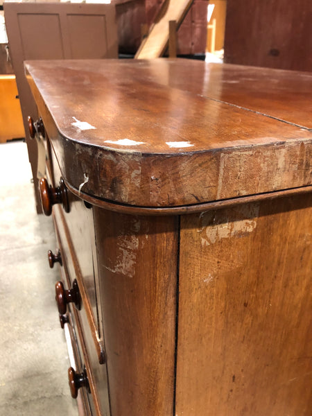 GHC - Flamed Mahogany & Walnut 2 over 3 Chest of Drawers
