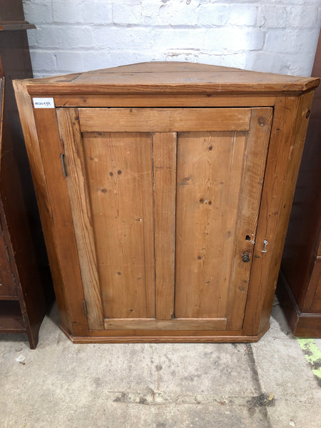 Rustic Pine Corner Cupboard