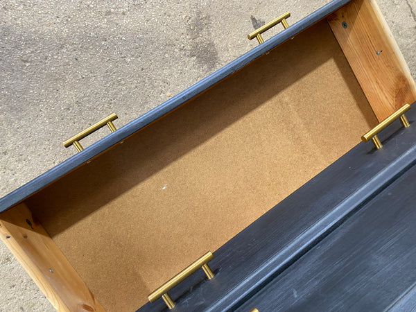 Black Painted Chest of Drawers