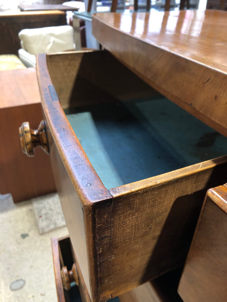 Victorian Mahogany & Walnut Bowfront Chest of Drawers