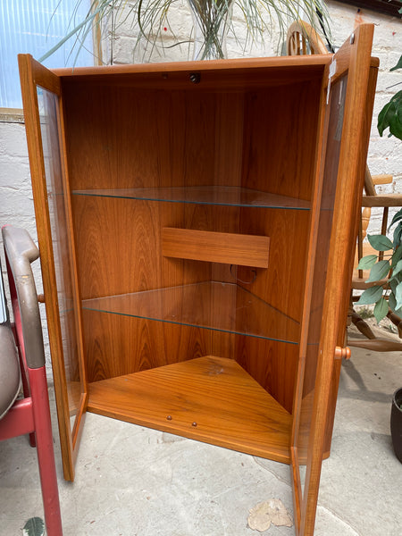 Danish Made Teak Corner Display Cabinet