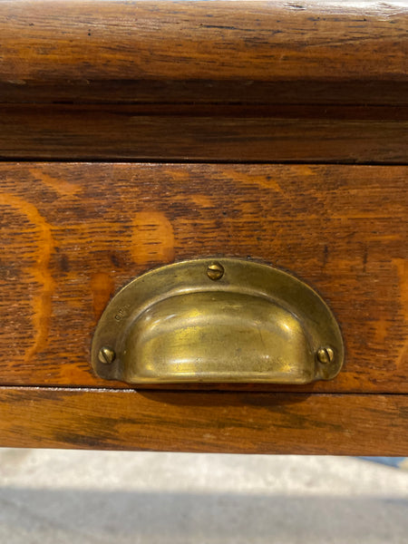 1930’s 3 Drawer Oak Desk Government Issue