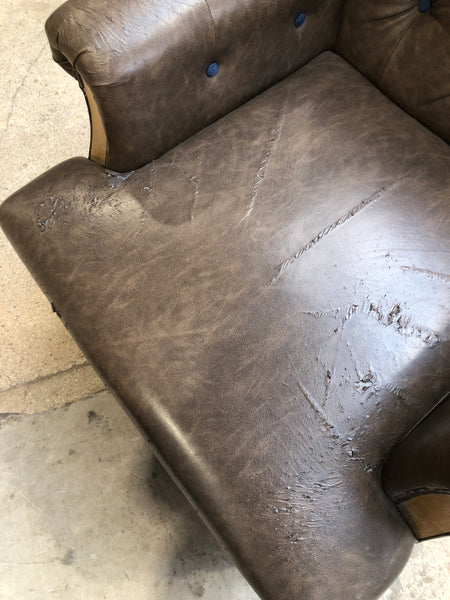 Faux Leather Armchair