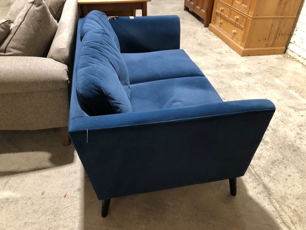 Blue Velvet Two Seater Sofa