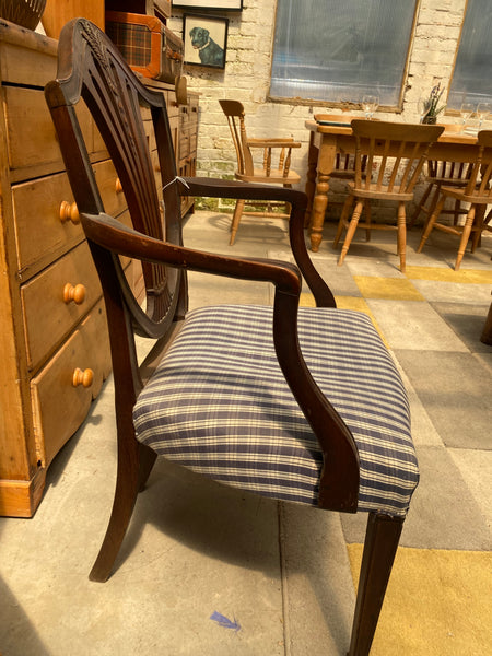 Carver Gingham seat chair