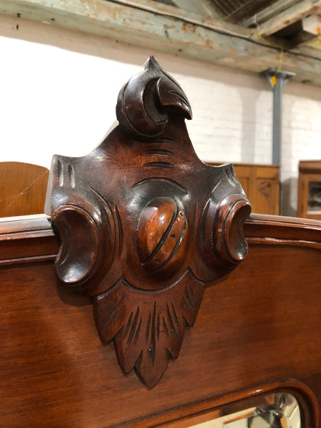 Antique Rosewood Mirrored Credenza