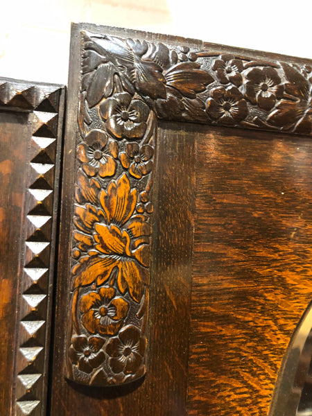 Vintage Oak Art Deco Wardrobe