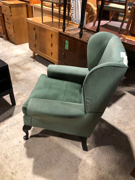 Velvet Wingback Armchair