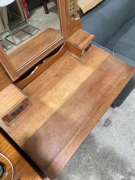 Pine Dresser Chest with Mirror