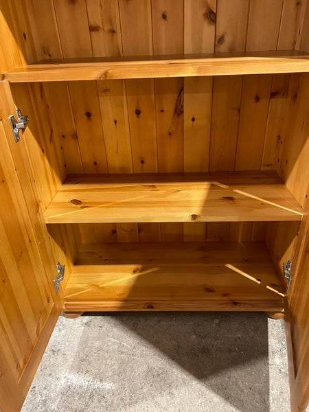 Tall Pine Bookcase with Cupboard