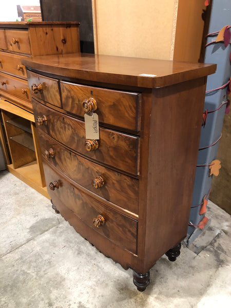 Walnut & Flamed Mahogany Tallboy