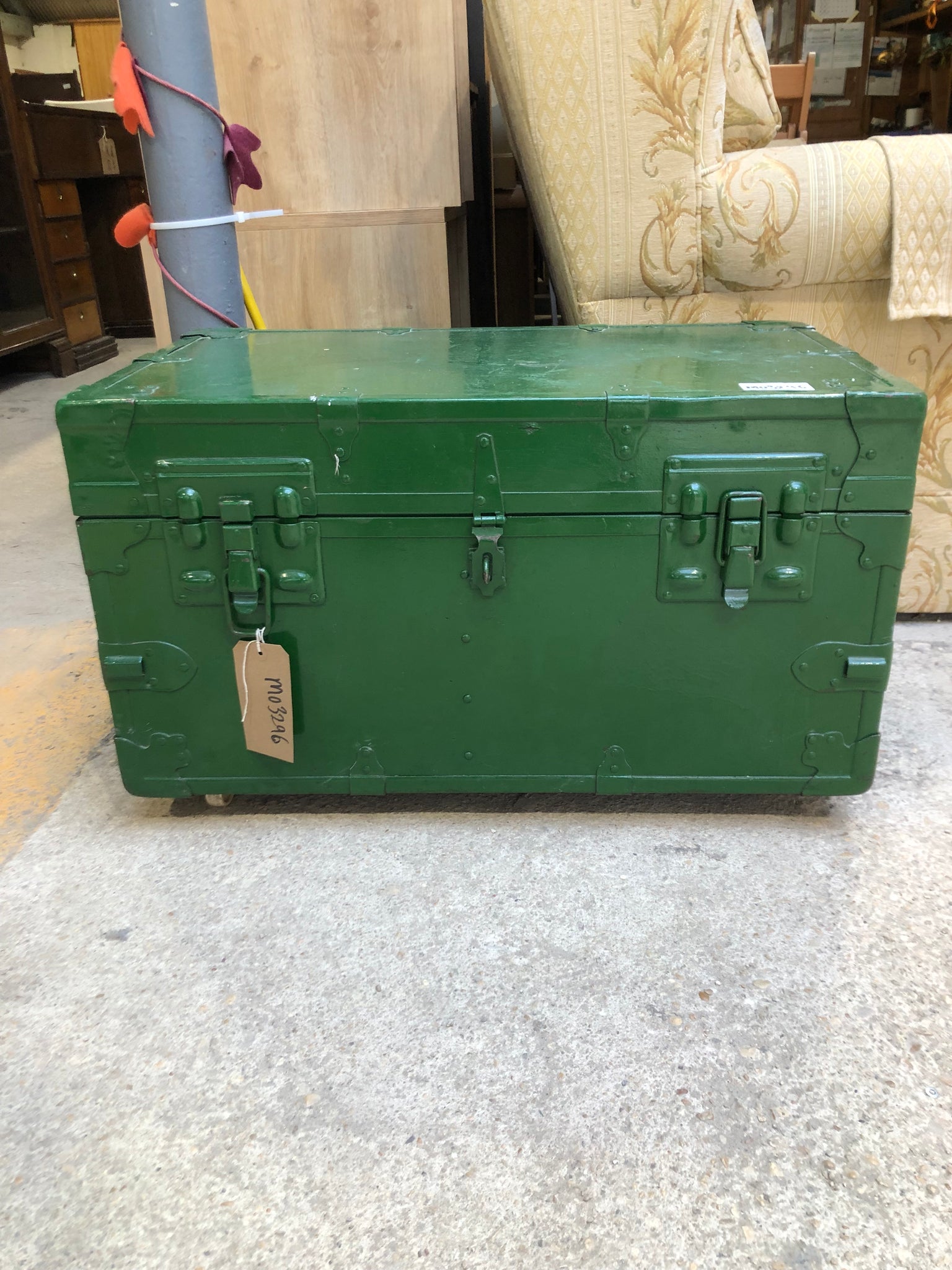 Green Metal Carpenters Tool Box