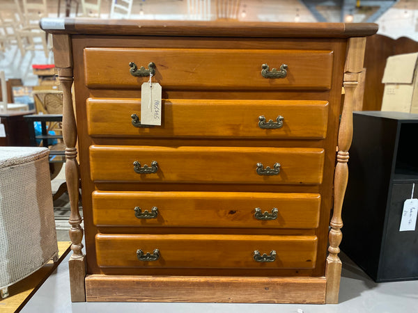 Oak 5 Drawer Chest of Drawers