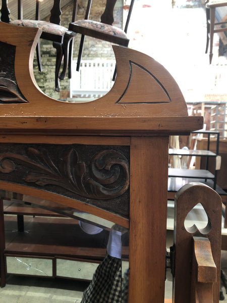 Vintage Four Drawer Vanity Dresser with Mirror