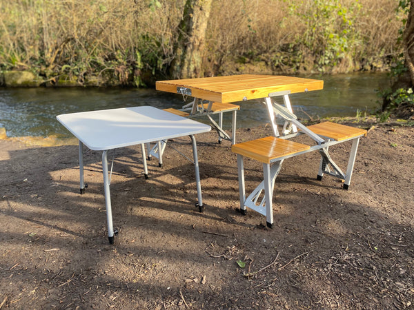 White Foldable Camping Table