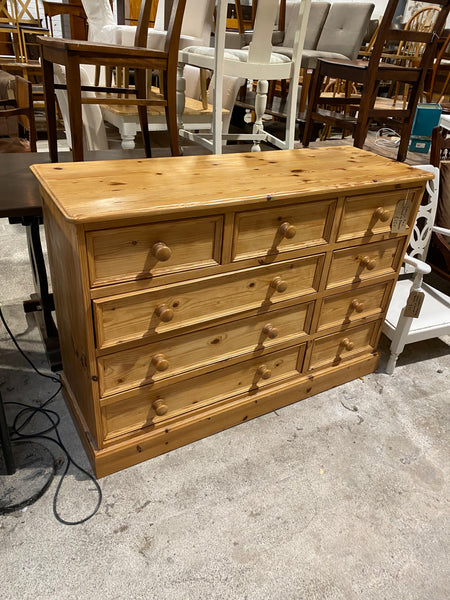 Large Pine chest of drawers