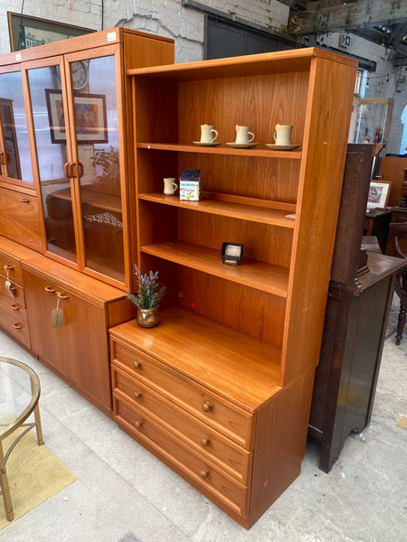 Mid Century G-Plan Teak Chest of Drawers and Shelf Unit GHC