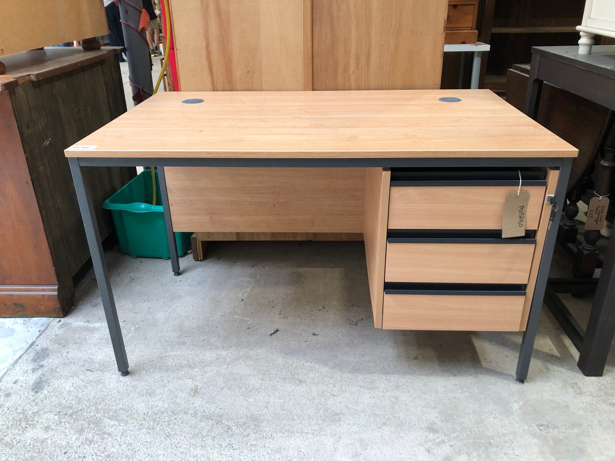 Office Desk with Locking Drawers