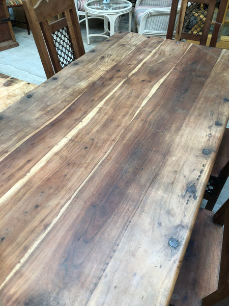 Rosewood Dining Table & 6 Chair Set