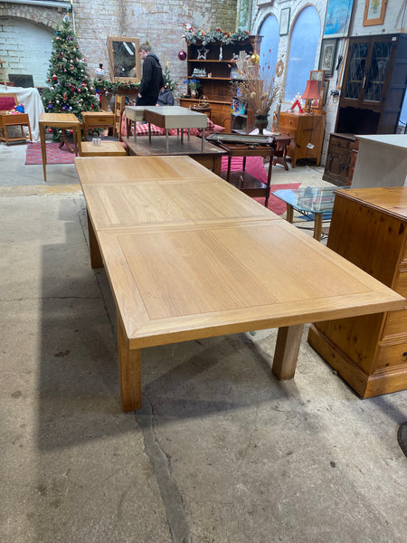 Large Extending Oak Dining Table