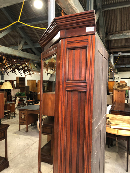 Antique Mahogany Corner Coat Cupboard